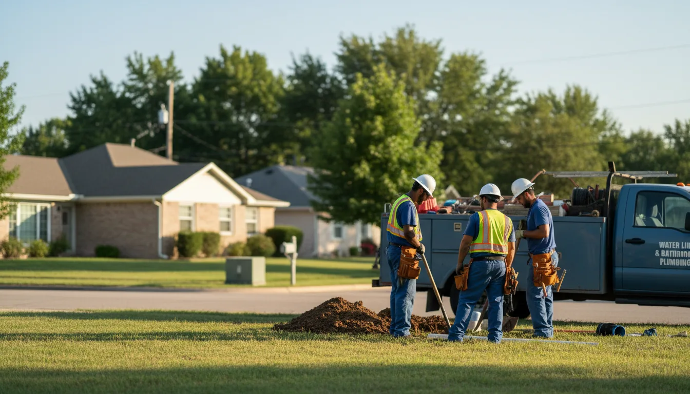 Residential water line and bathroom plumbing service in Fountain Run, KY